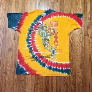 Liquid Blue Grateful Dead VTG 1996 Lithuania Team Basketball Shirt Mens XL